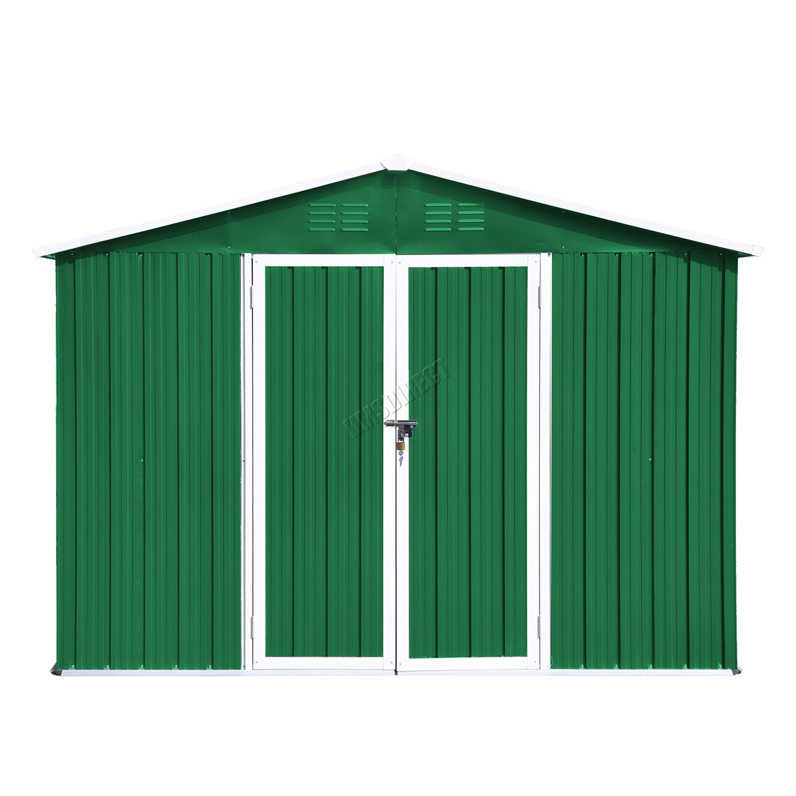 BIRCHTREE Garden Shed Metal Apex Roof Outdoor Storage With Free Foundation - Produktbild 4