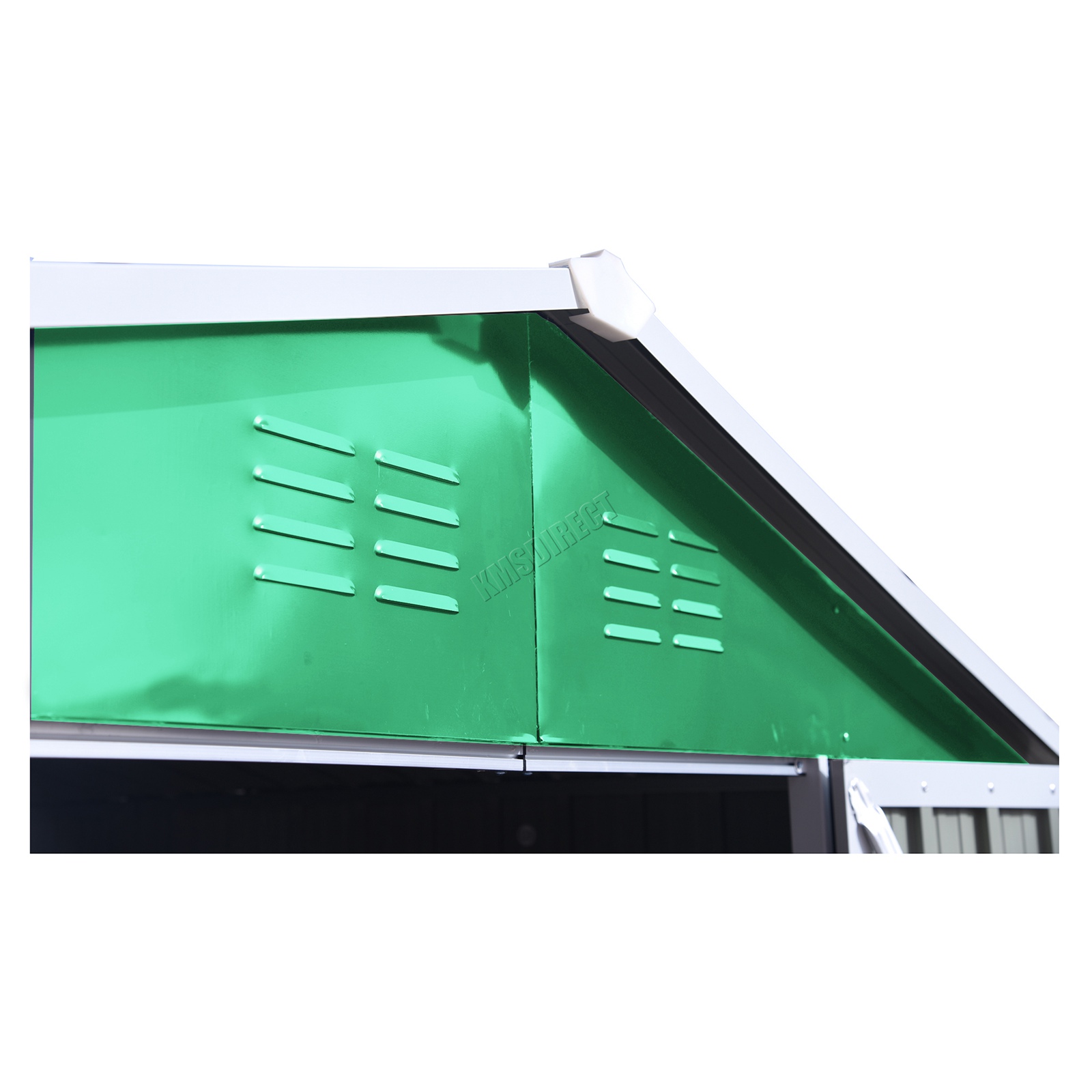 BIRCHTREE Garden Shed Metal Apex Roof Outdoor Storage With Free Foundation - Produktbild 5
