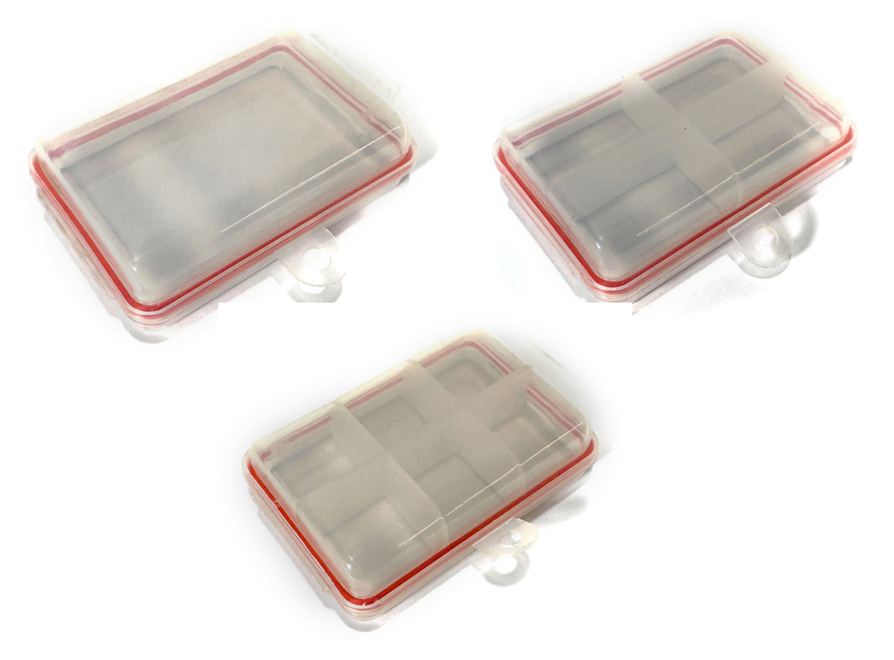 Waterproof Fishing Tackle Bit Box 4″ x 3″ x 1″ – 1,4 or 6 compartments