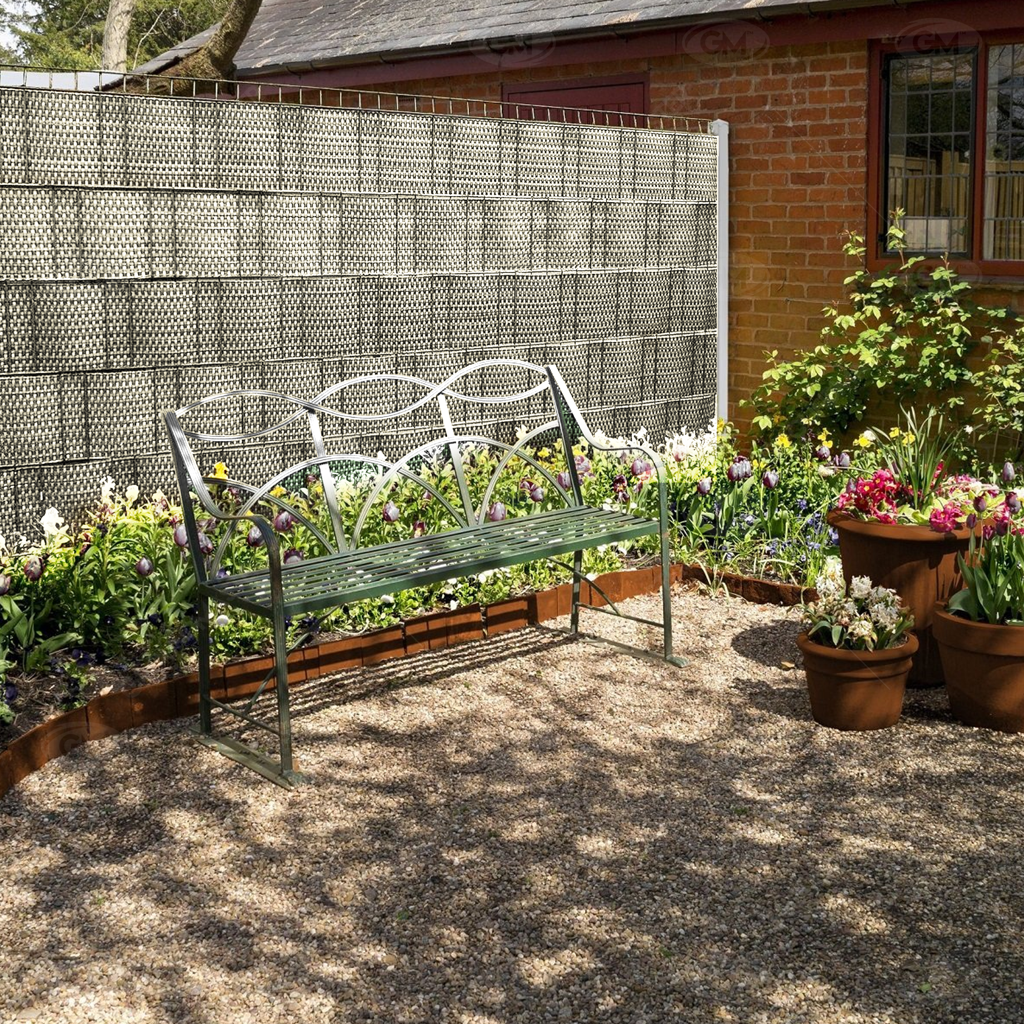 GroundMaster Artificial Rattan Multiple Colours Border Screening Fence - Produktbild 4