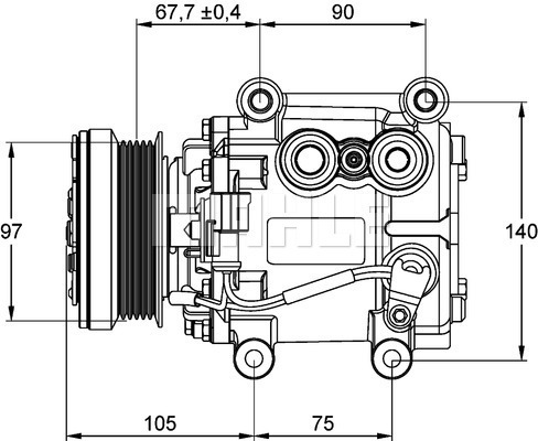 MAHLE PC Aircon compressor ACP1113000P