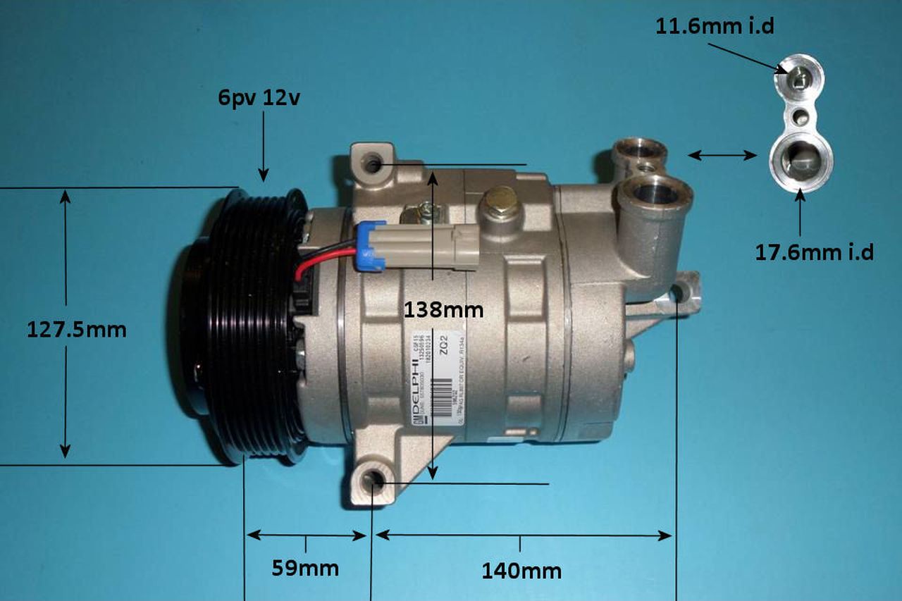 Aircon Compressor Genuine OE DELPHI/HARRISON – AutoAir 14-0271