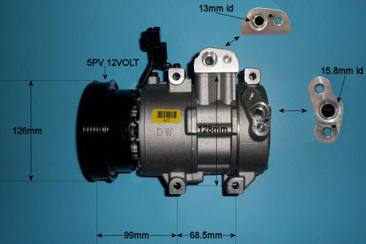 Aircon Compressor Genuine OE HALLA – AutoAir 14-0412