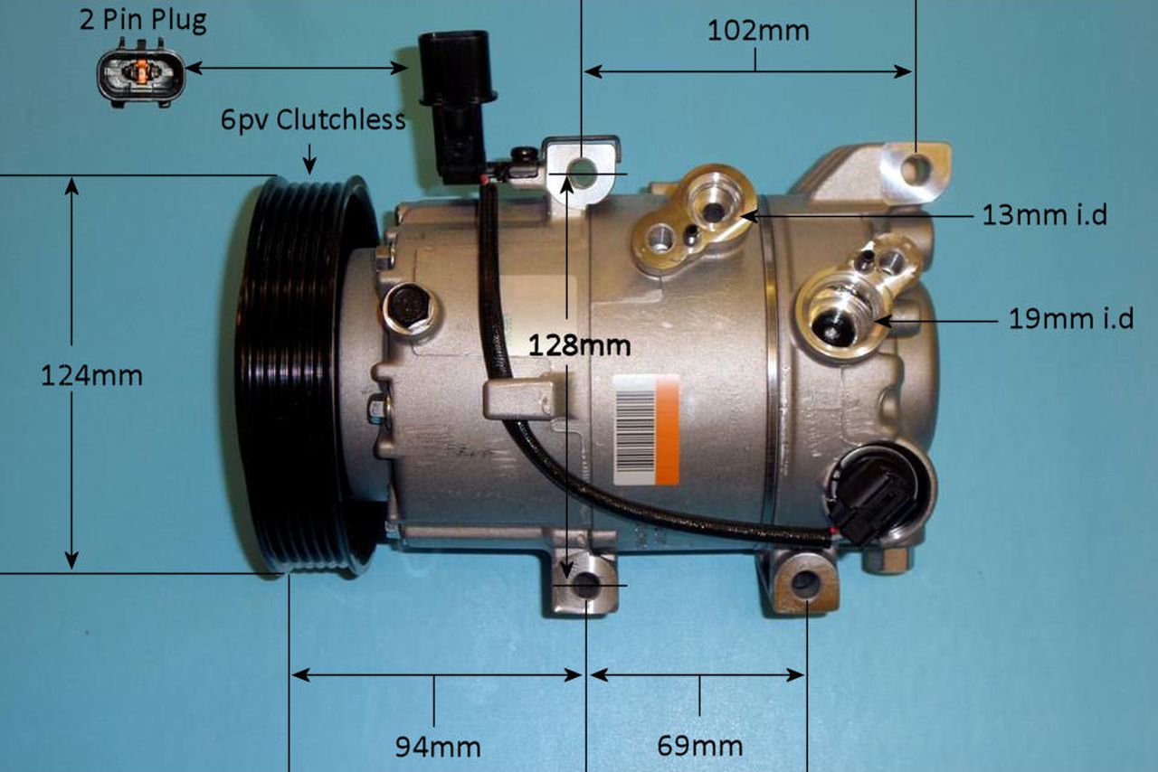 Aircon Compressor Genuine OE HALLA – AutoAir 14-0415