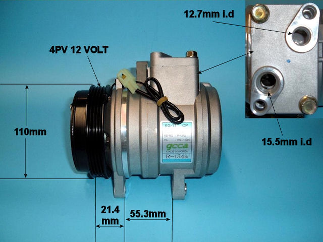Aircon Compressor Genuine OE HALLA – AutoAir 14-1169