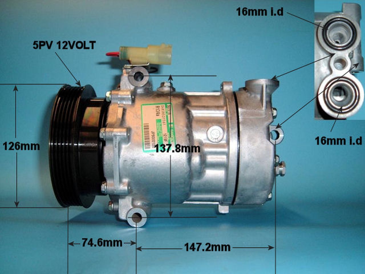 Aircon Compressor Genuine OE SANDEN – AutoAir 14-1213