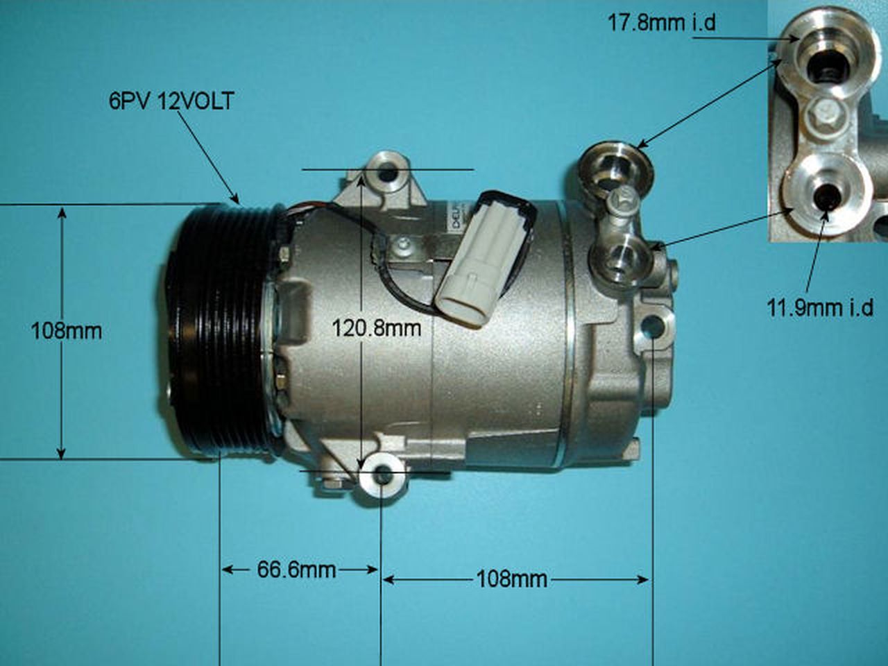 Aircon Compressor Genuine OE DELPHI/HARRISON – AutoAir 14-1255