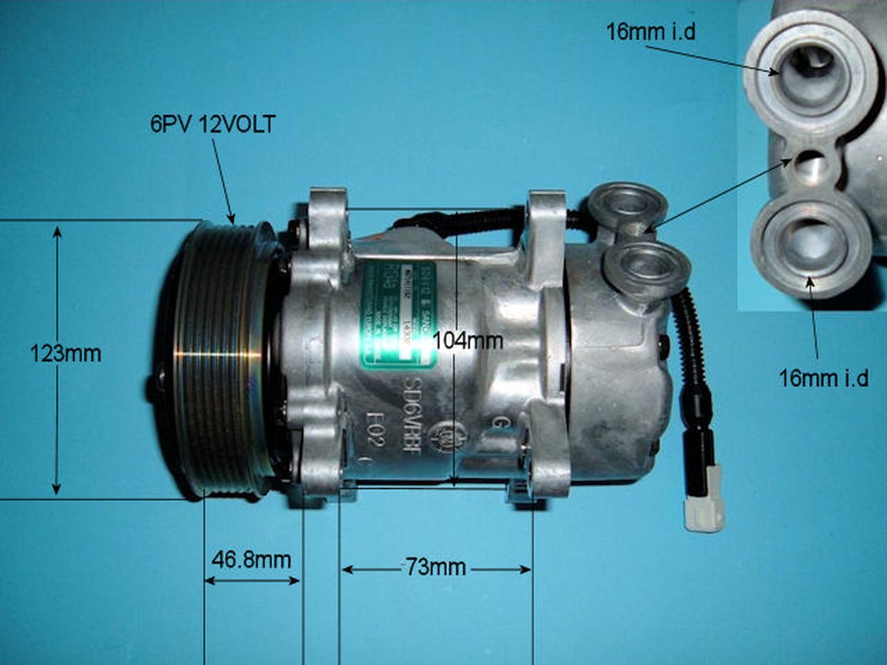 Aircon Compressor Genuine OE SANDEN – AutoAir 14-1433