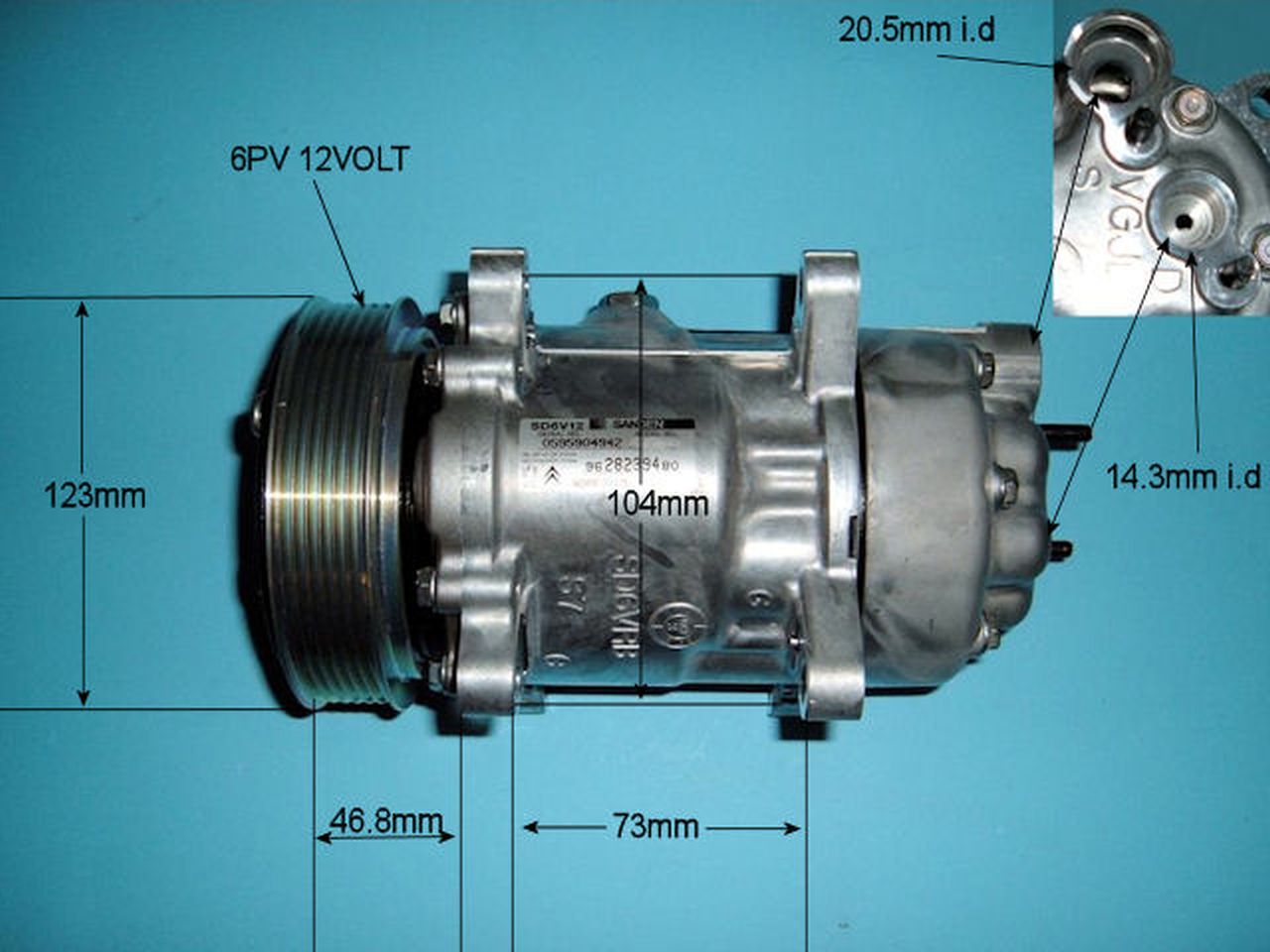 Aircon Compressor Genuine OE SANDEN – AutoAir 14-1437