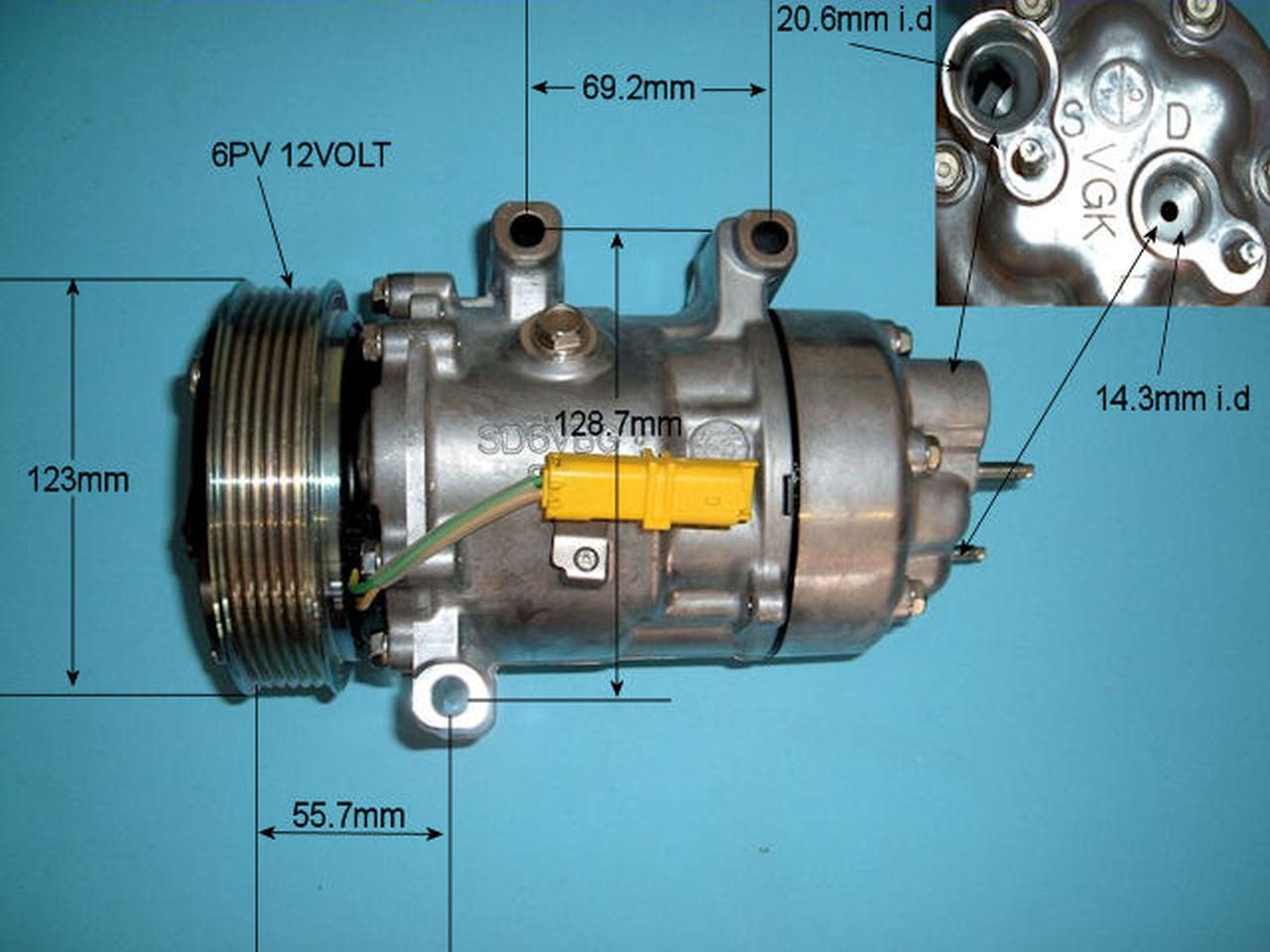 Aircon Compressor Genuine OE SANDEN – AutoAir 14-1444