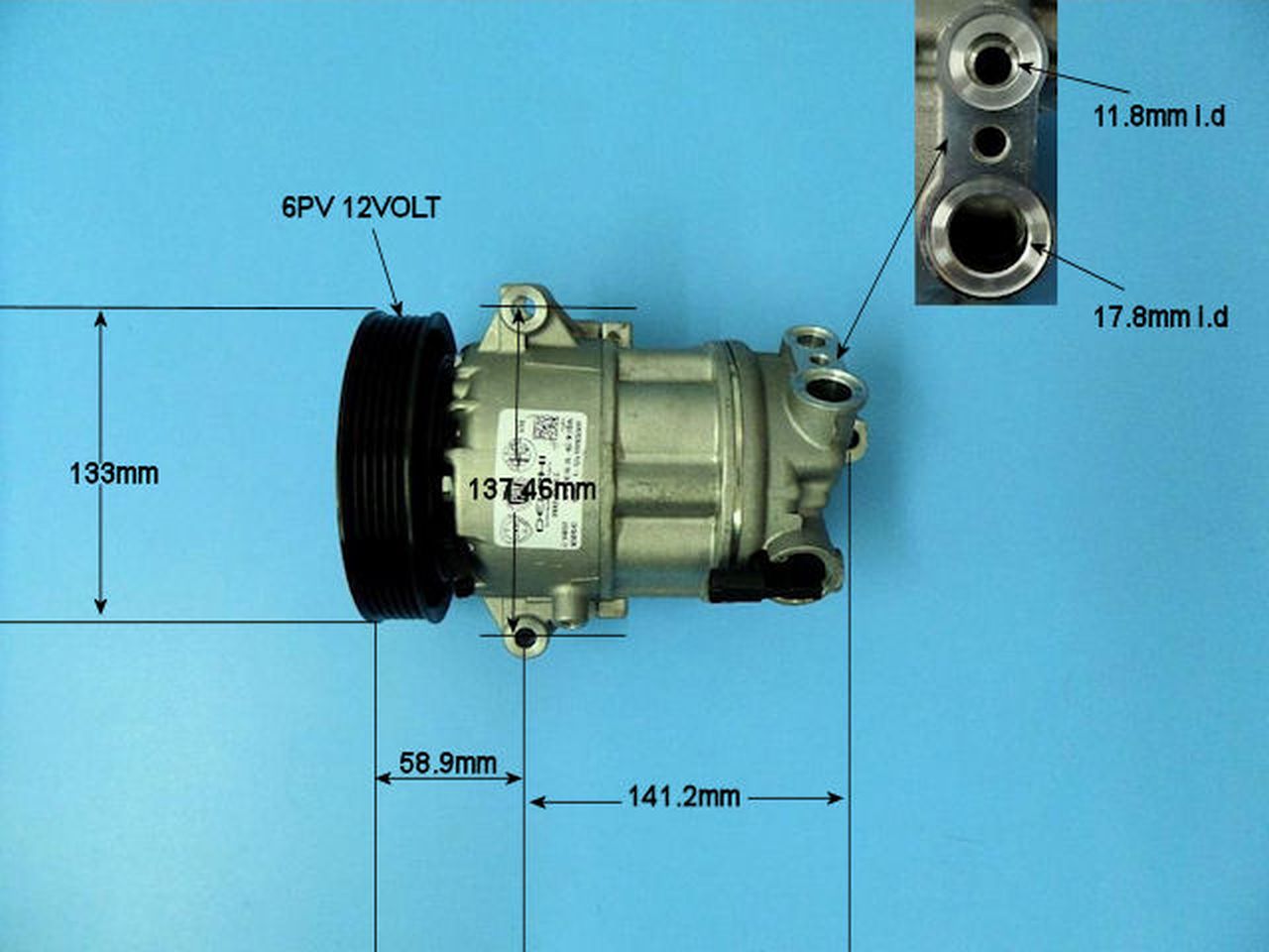 Aircon Compressor Genuine OE DELPHI/HARRISON – AutoAir 14-1467