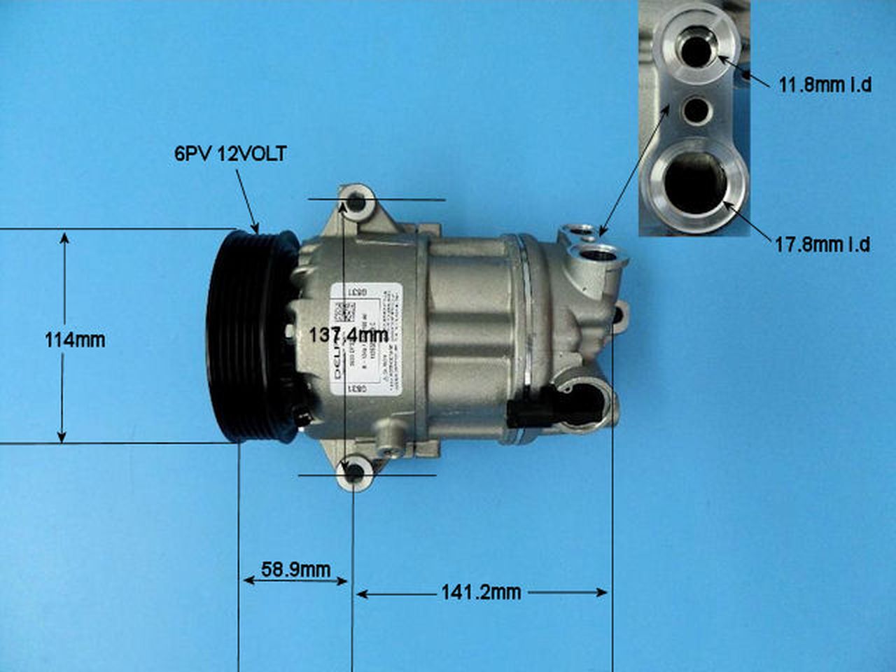 Aircon Compressor Genuine OE DELPHI/HARRISON – AutoAir 14-1468