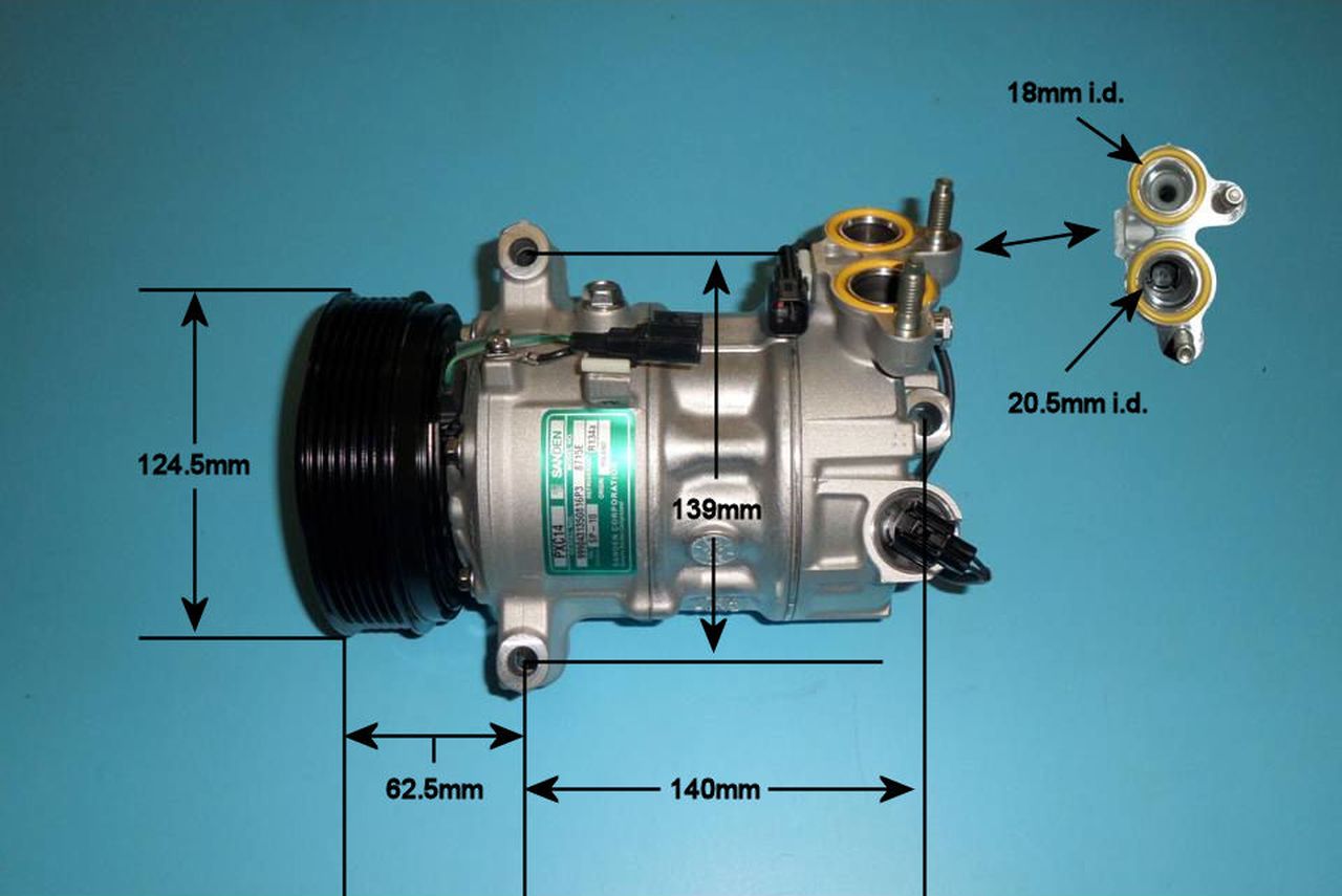 Aircon Compressor Genuine OE SANDEN – AutoAir 14-1732