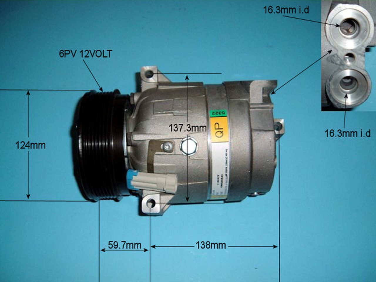 Aircon Compressor Genuine OE DELPHI/HARRISON – AutoAir 14-4048