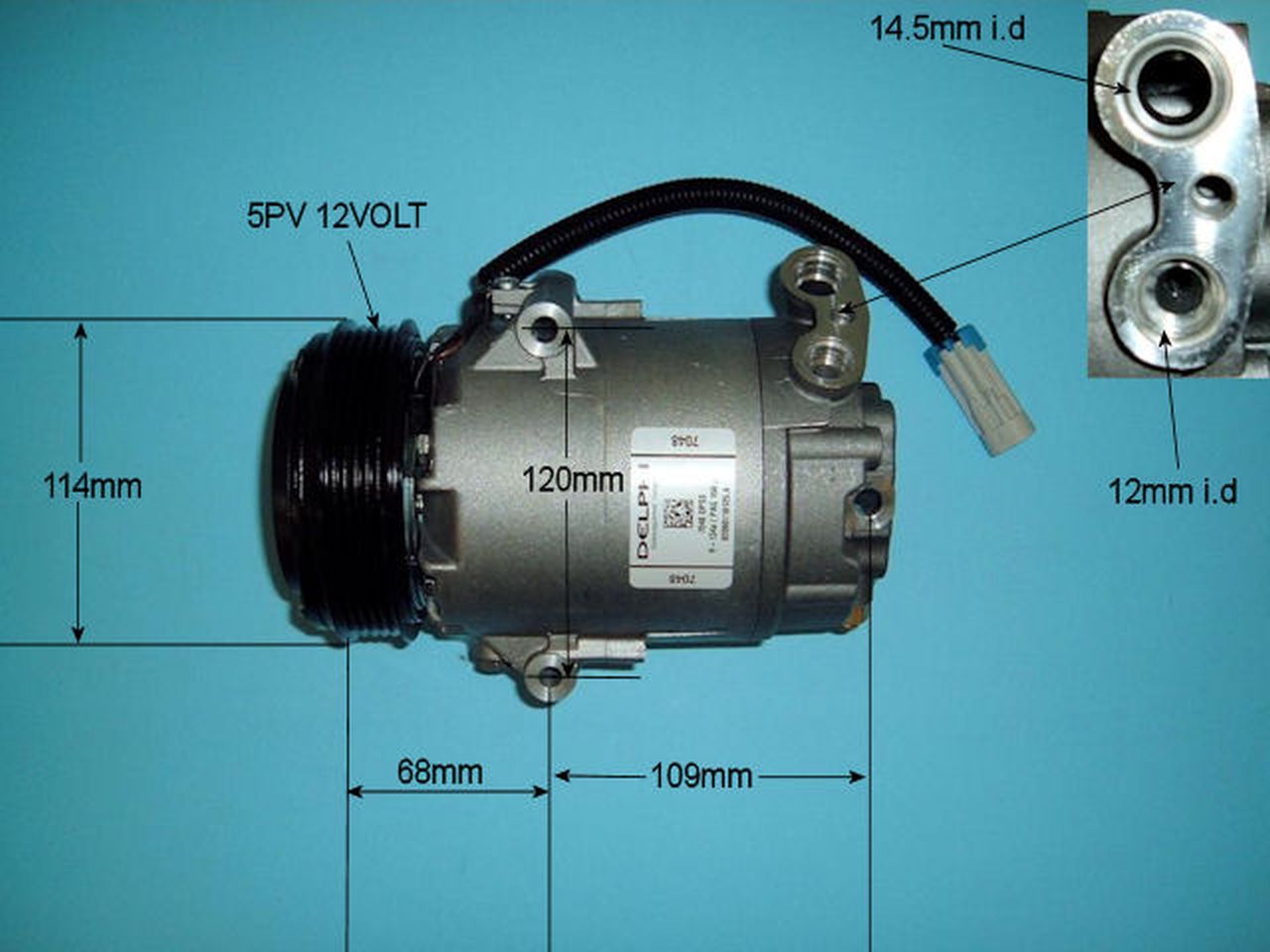 Aircon Compressor Genuine OE DELPHI/HARRISON – AutoAir 14-4396
