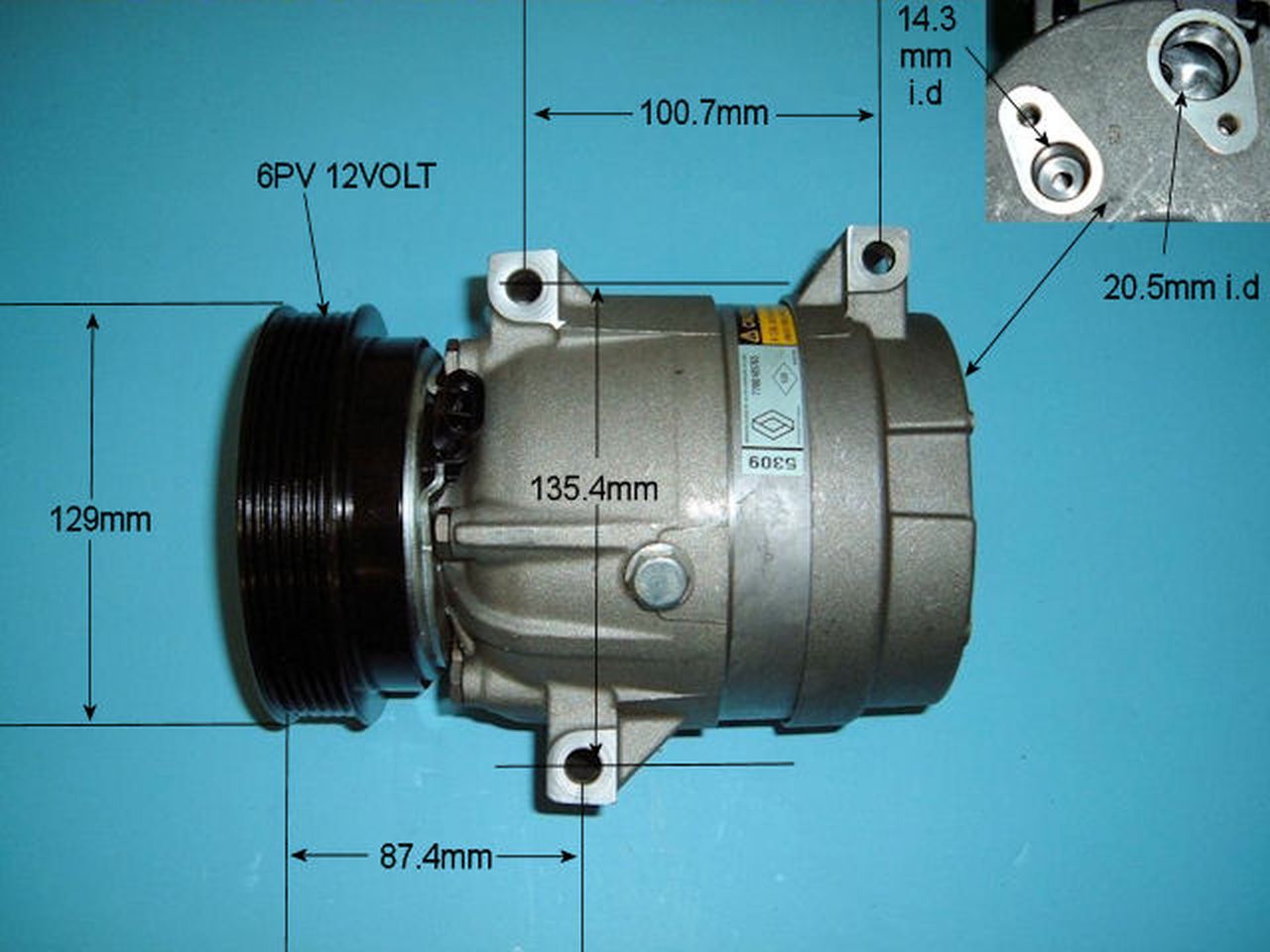 Aircon Compressor Genuine OE DELPHI/HARRISON – AutoAir 14-6247