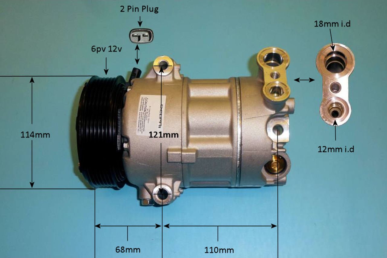 Aircon Compressor Genuine OE DELPHI/HARRISON – AutoAir 14-7134
