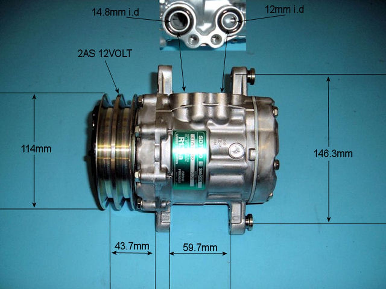 Aircon Compressor Genuine OE SANDEN – AutoAir 14-7170