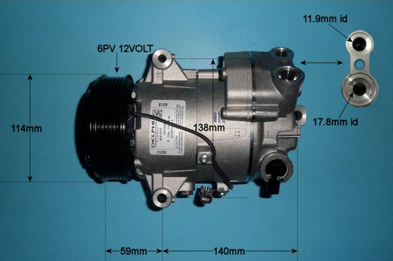 Aircon Compressor Genuine OE DELPHI/HARRISON – AutoAir 14-7479