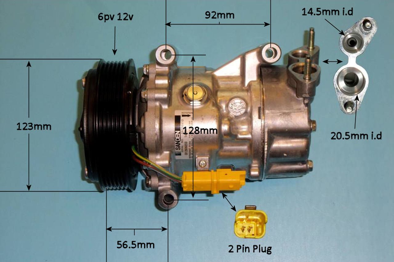 Aircon Compressor Genuine OE SANDEN – AutoAir 14-7482