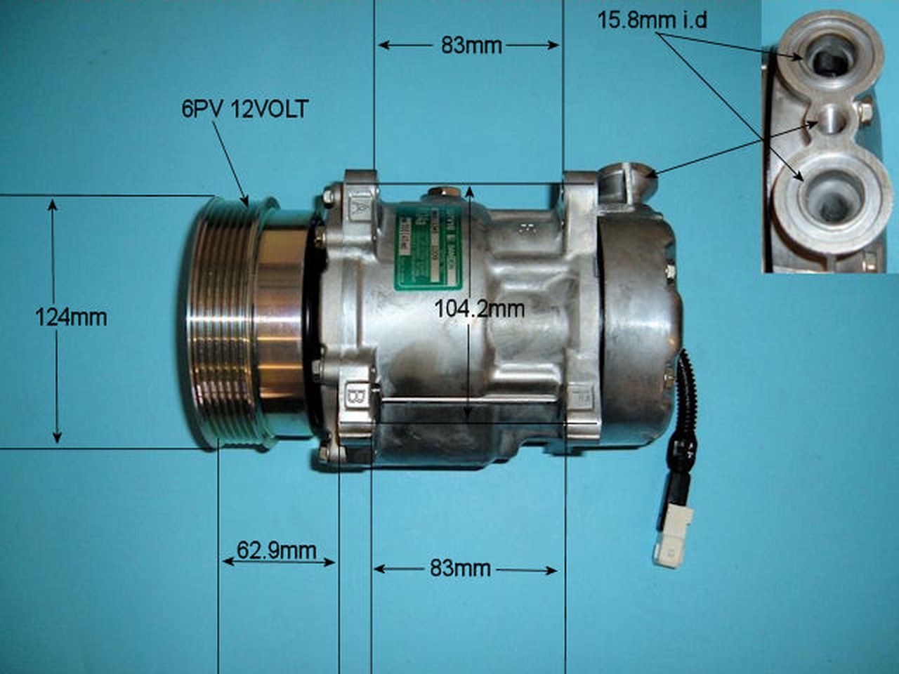 Aircon Compressor Genuine OE SANDEN – AutoAir 14-7484
