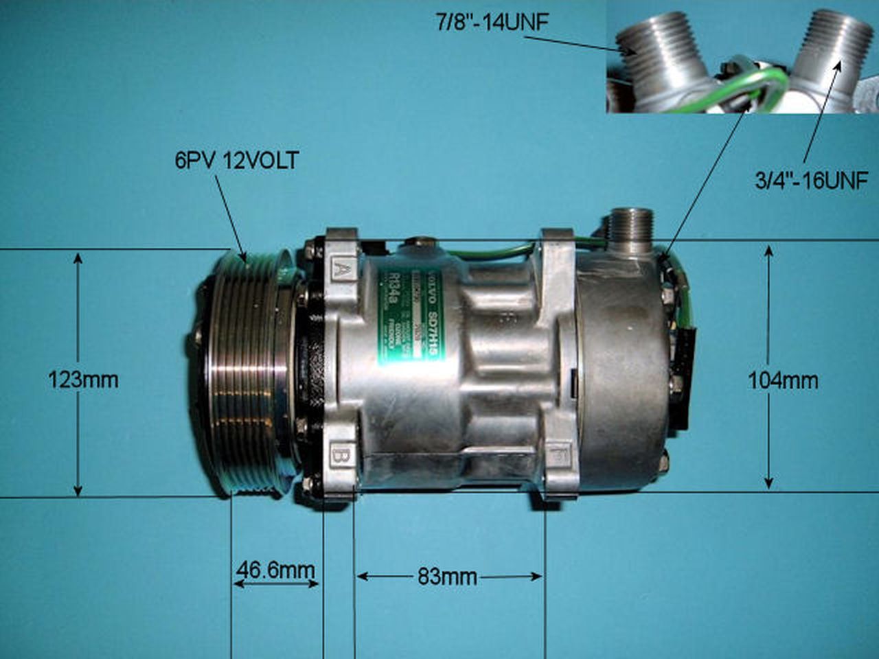 Aircon Compressor Genuine OE SANDEN – AutoAir 14-7554