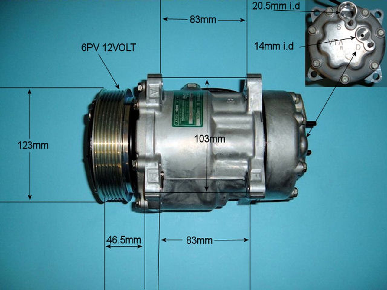 Aircon Compressor Genuine OE SANDEN – AutoAir 14-7808
