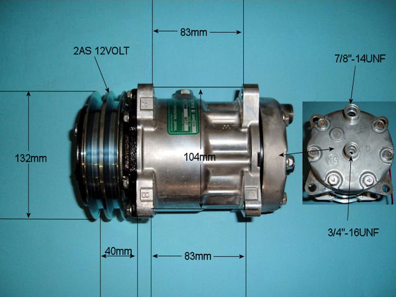 Aircon Compressor Genuine OE SANDEN – AutoAir 14-7862