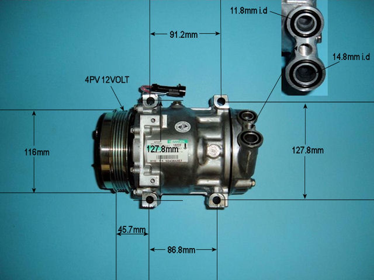 Aircon Compressor Genuine OE SANDEN – AutoAir 14-7884