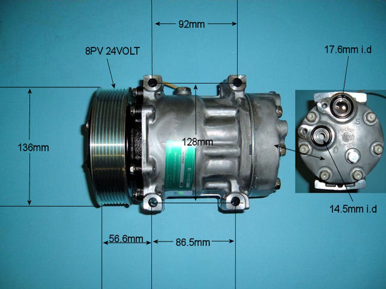 Aircon Compressor Genuine OE SANDEN – AutoAir 14-8044