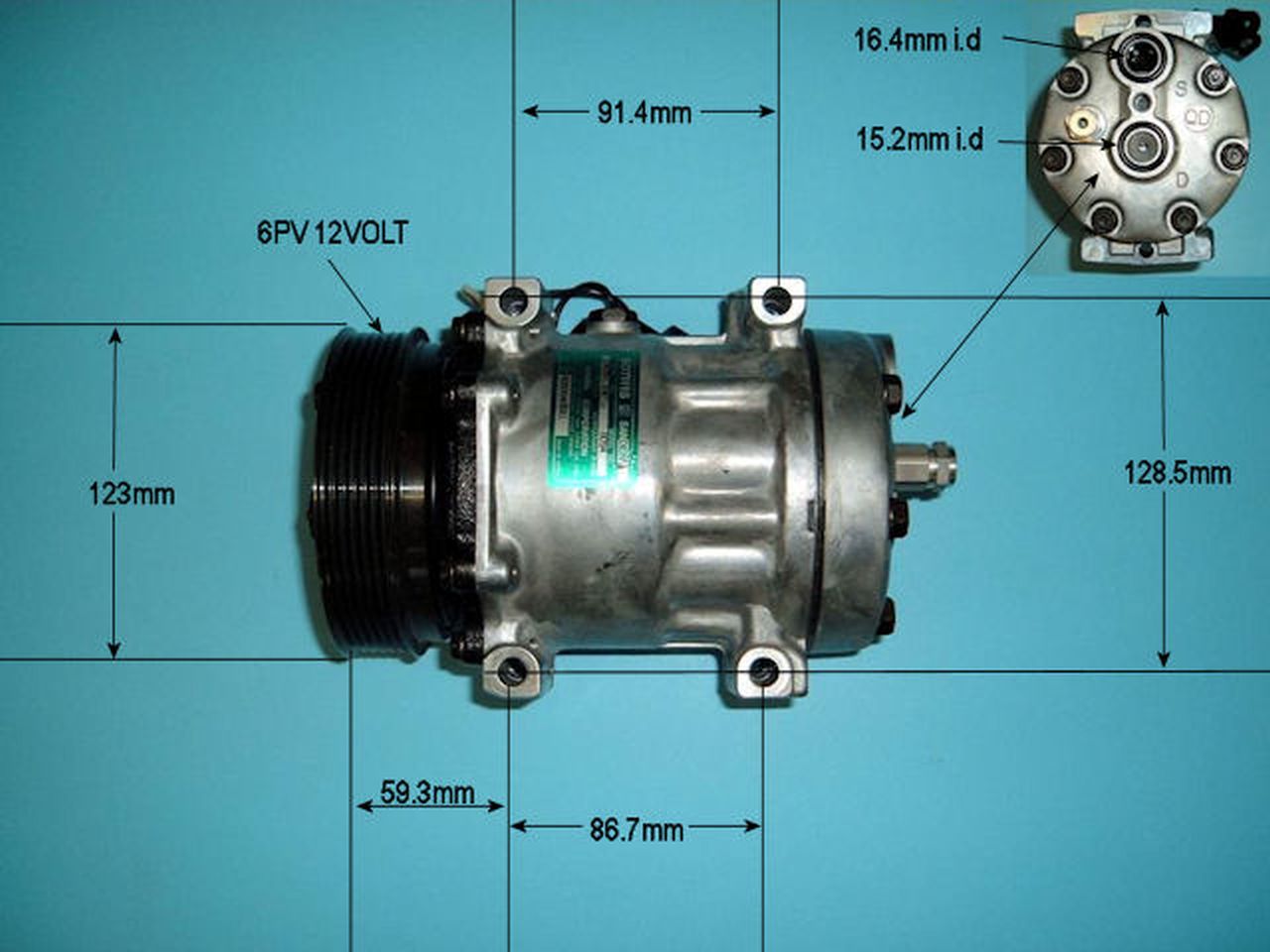 Aircon Compressor Genuine OE SANDEN – AutoAir 14-8094