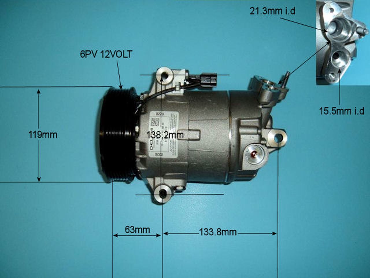 Aircon Compressor Genuine OE DELPHI/HARRISON – AutoAir 14-9154
