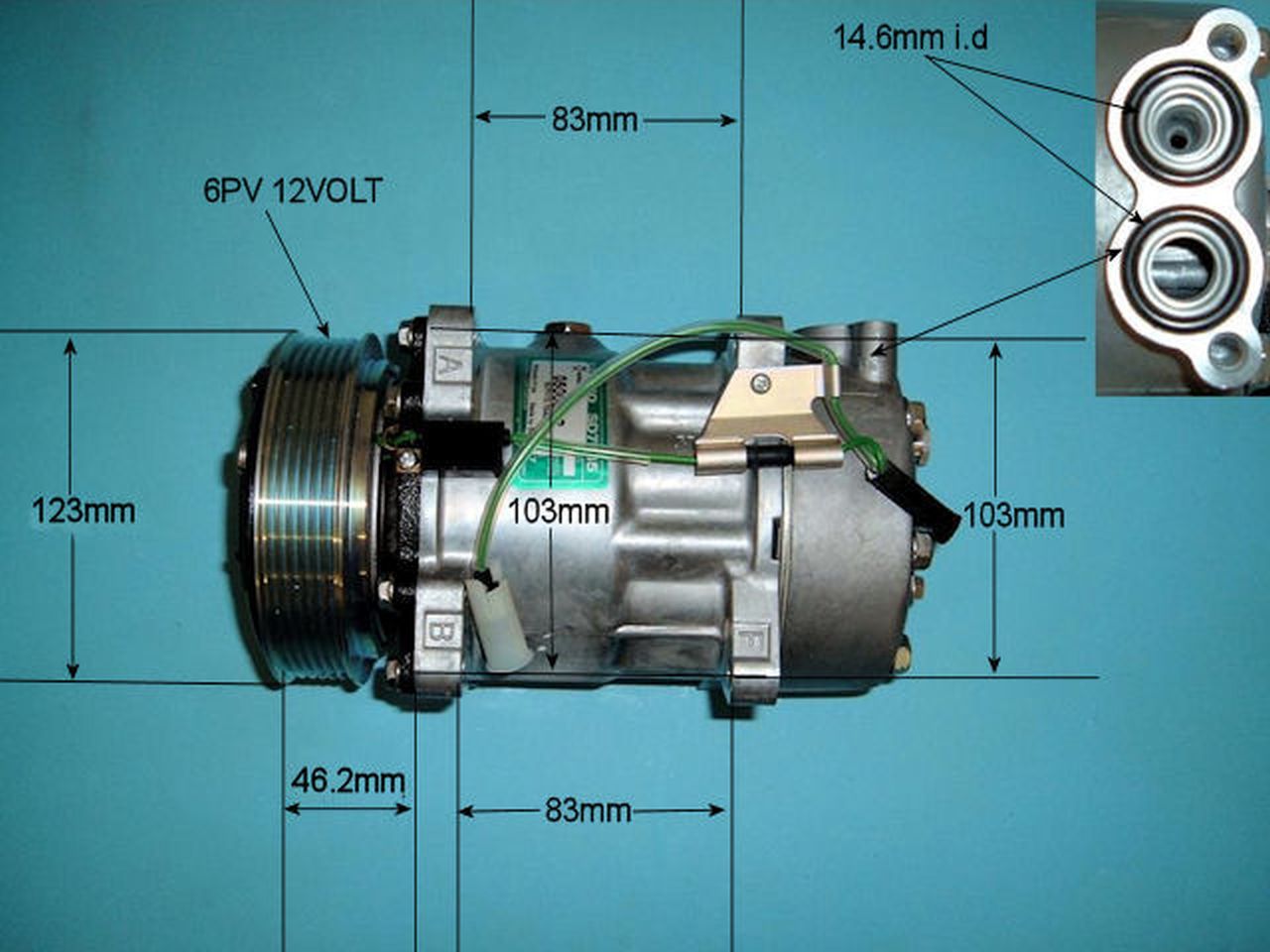 Aircon Compressor Genuine OE SANDEN – AutoAir 14-9684