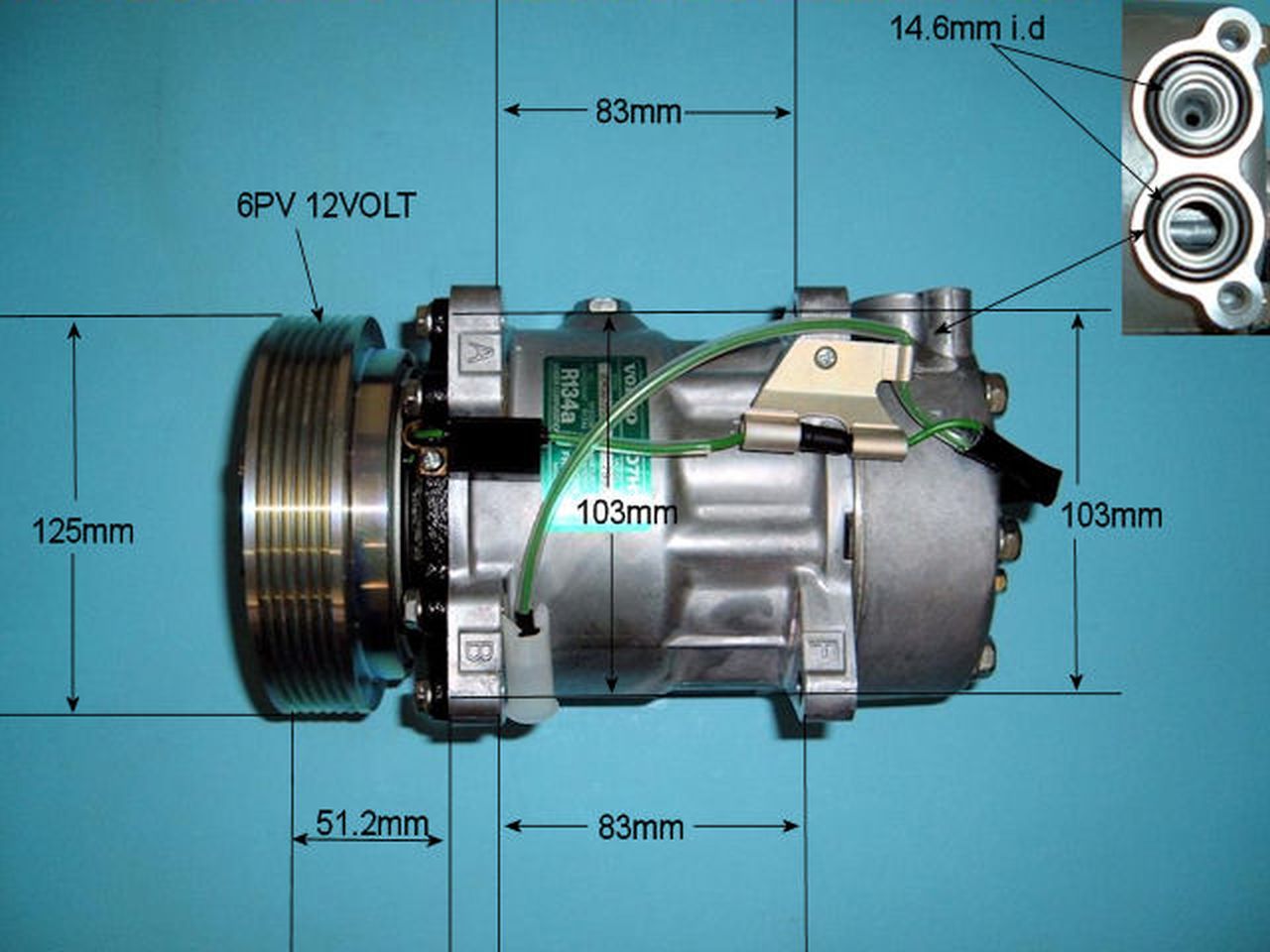 Aircon Compressor Genuine OE SANDEN – AutoAir 14-9686