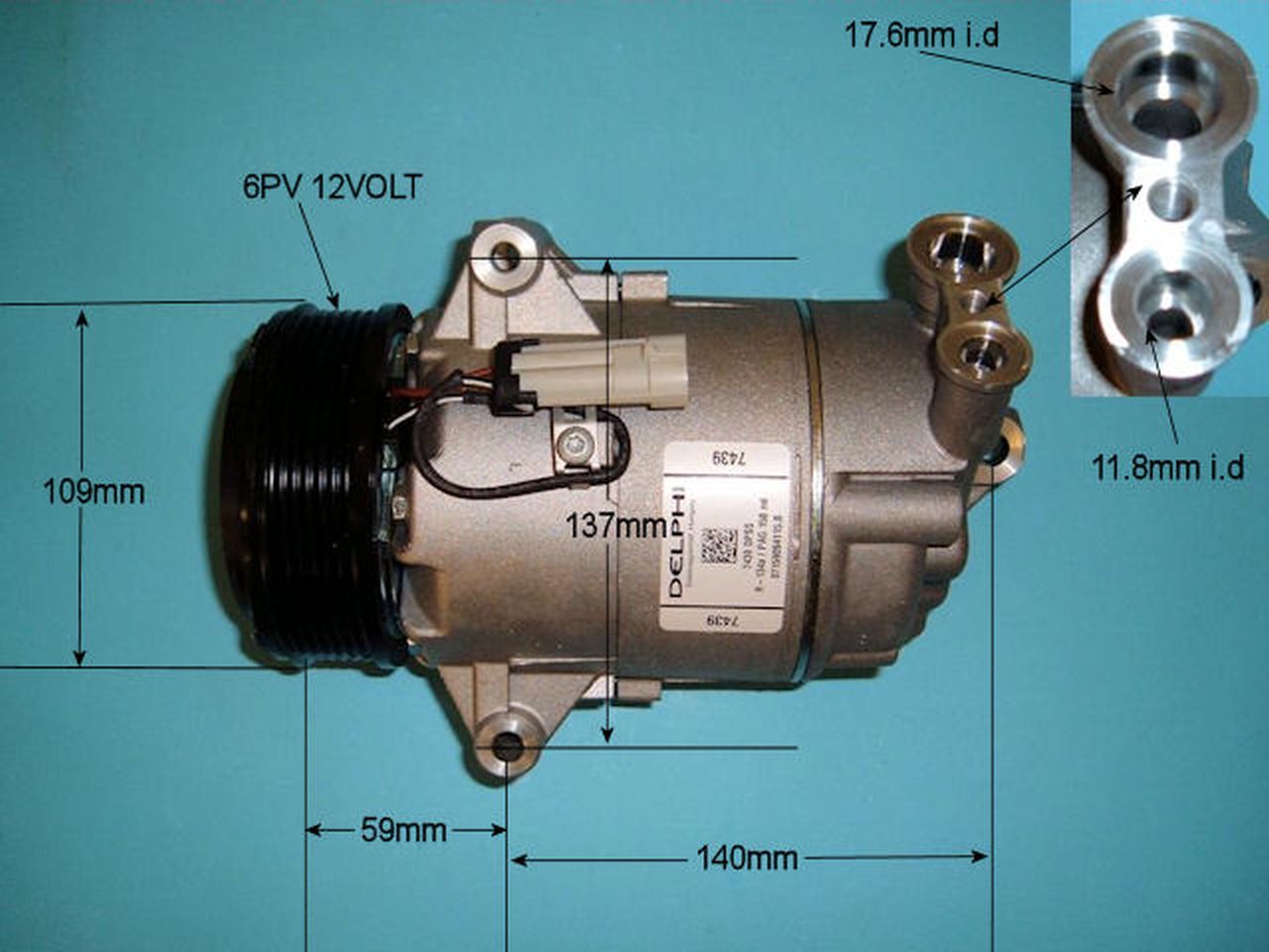 Aircon Compressor Genuine OE DELPHI/HARRISON – AutoAir 14-9711