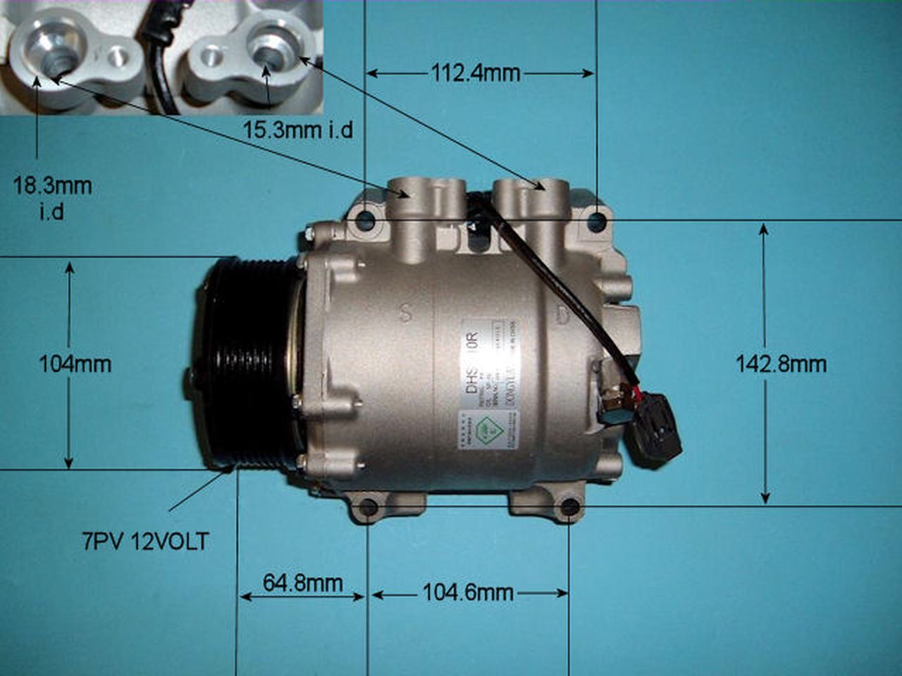Aircon Compressor Genuine OE  – AutoAir 14-9724
