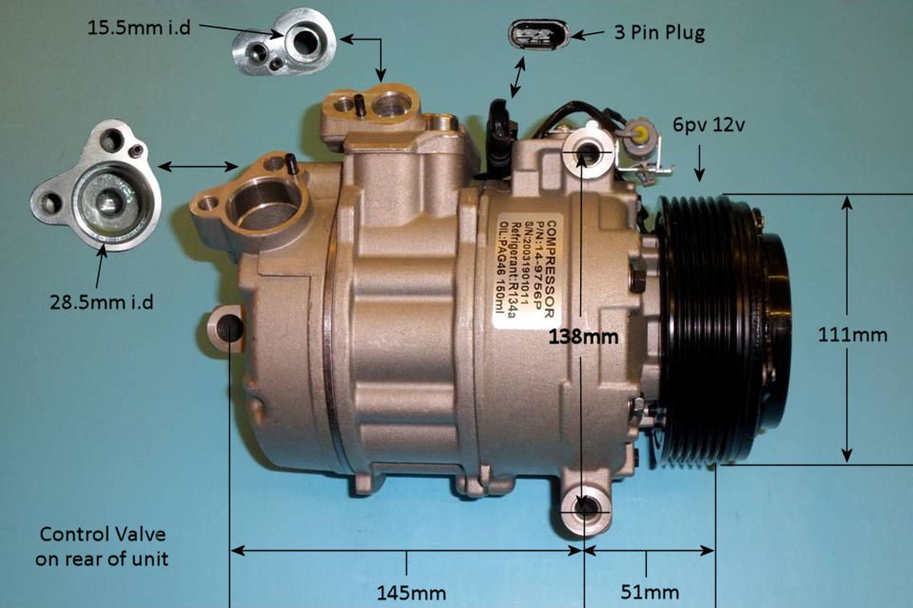 Aircon Compressor Aftermarket Quality – AutoAir 14-9756P