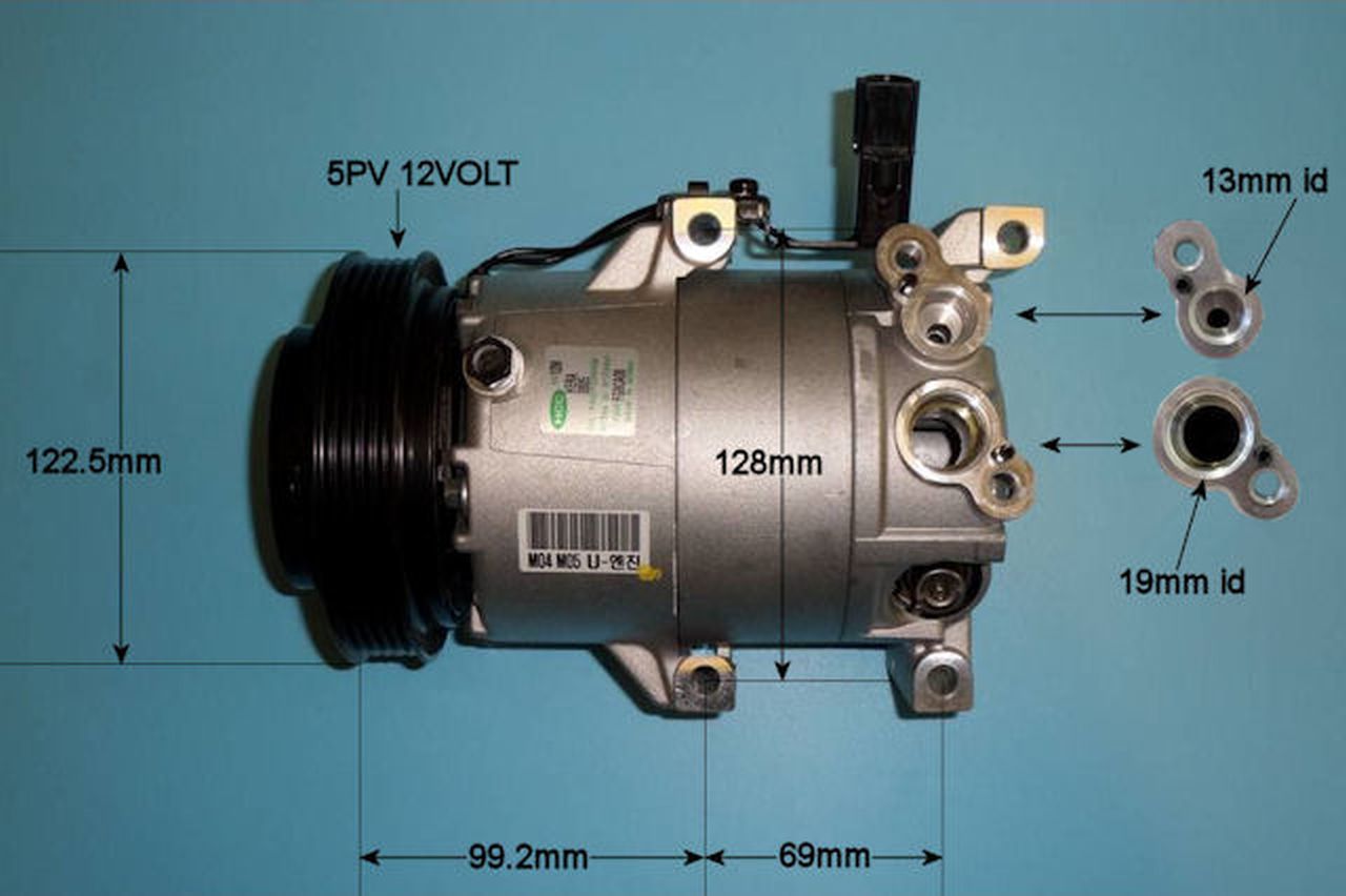 Aircon Compressor Genuine OE HALLA – AutoAir 14-9779