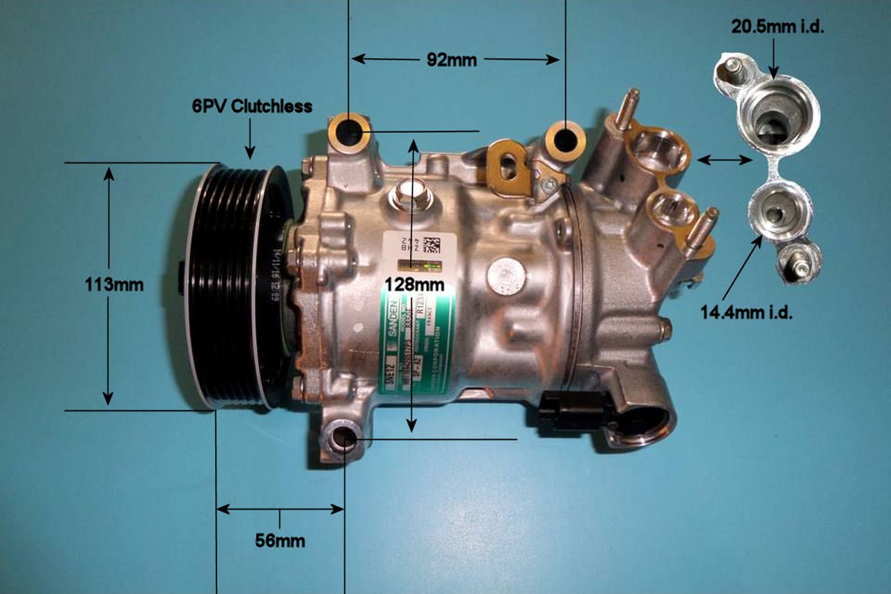 Aircon Compressor Genuine OE SANDEN – AutoAir 14-9784