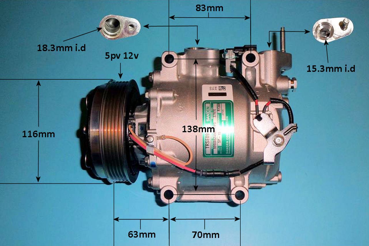 Aircon Compressor Genuine OE SANDEN – AutoAir 14-3797