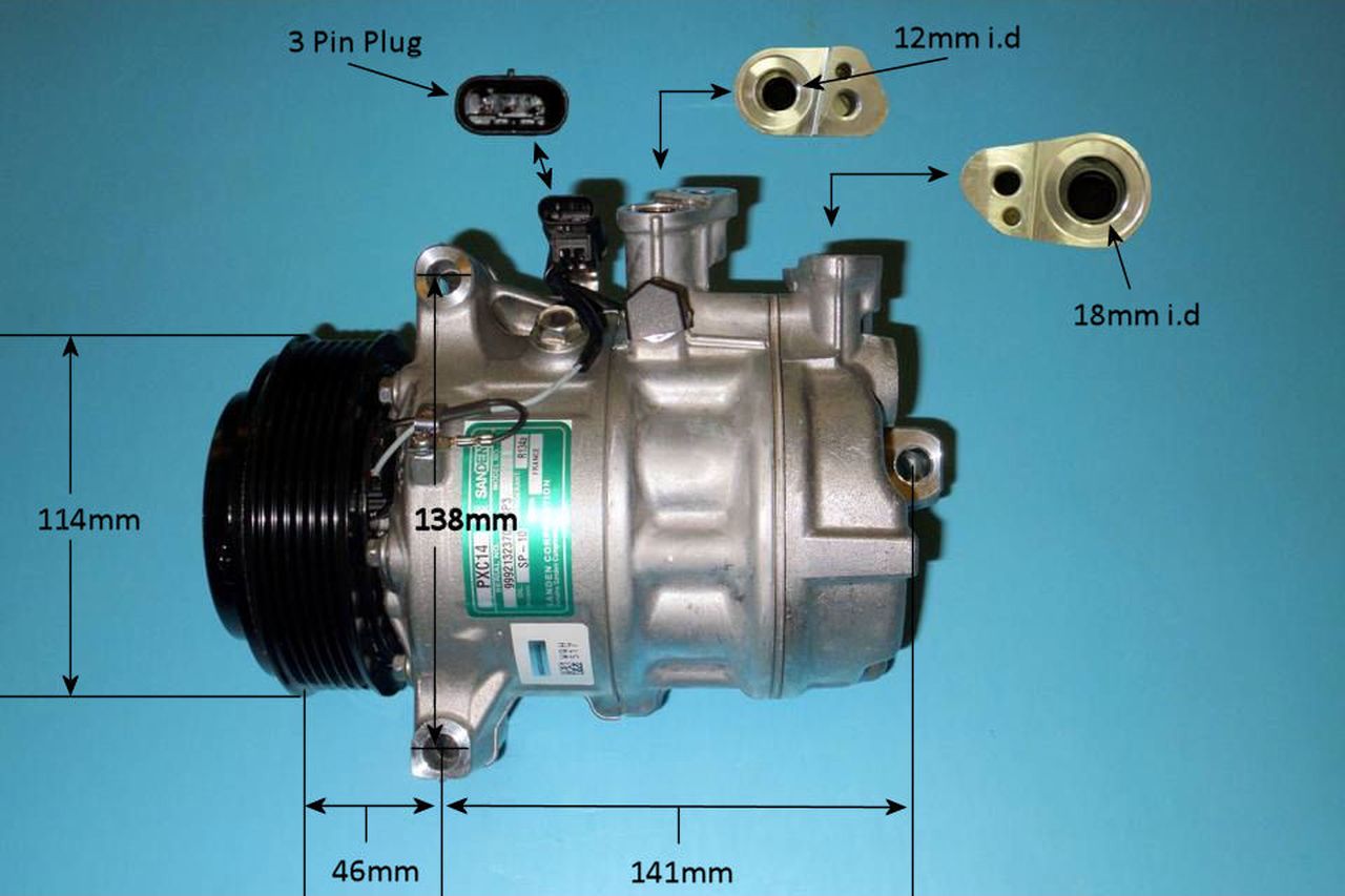 Aircon Compressor Genuine OE SANDEN – AutoAir 14-9667