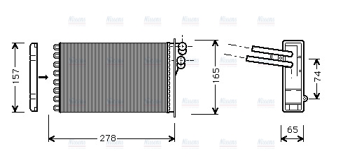 AVA Cabin Heater Core AI6156