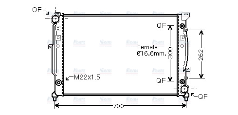 AVA Coolant Radiator AIA2125