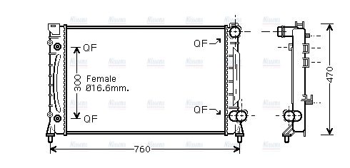 AVA Coolant Radiator AIA2158