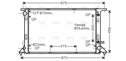 AVA Coolant Radiator AIA2291