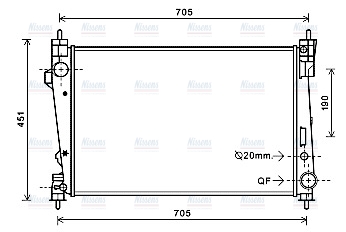 AVA Coolant Radiator AL2124