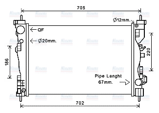 AVA Coolant Radiator ALA2121