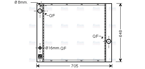 AVA Coolant Radiator AUA2166
