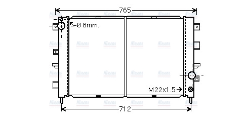 AVA Coolant Radiator AUA2220