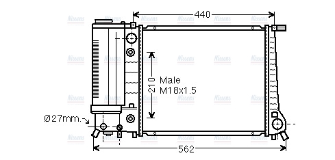 AVA Coolant Radiator BW2082